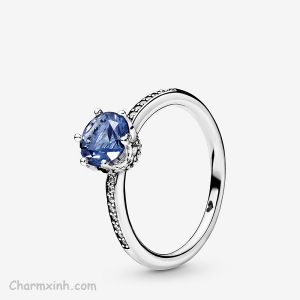 Blue Sparkling Crown Ring NH553